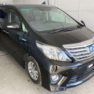 2013 Toyota Alphard Hybrid black hybrid used car Japan export