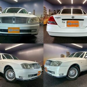 2003 Nissan Cedric white gasoline used car Japan export