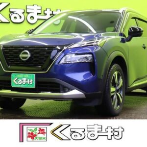 2022 Nissan X-Trail blue hybrid used car Japan export