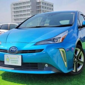 2019 Toyota Prius blue hybrid used car Japan export