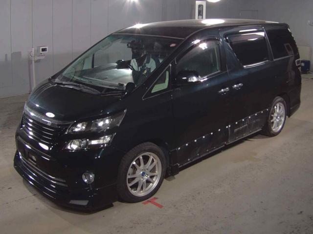 Ref:AUX-22957623 TOYOTA VELLFIRE 2012 1 2012 Toyota Vellfire black gasoline used car Japan export