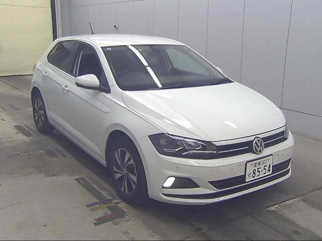 Ref:AUX-22959399 VOLKSWAGEN POLO 2019 1 2019 Volkswagen Polo white gasoline used car Japan export