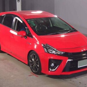 2016 Toyota Prius Alpha red gasoline used car Japan export