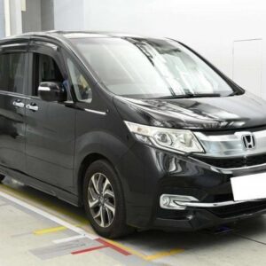 2015 Honda Stepwagon Spada black gasoline used car Japan export