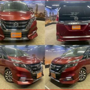 2016 Nissan Serena red gasoline used car Japan export
