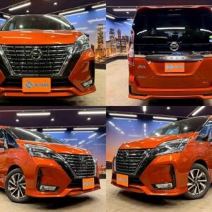 2021 Nissan Serena orange gasoline used car Japan export