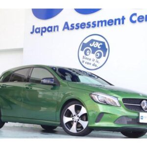 2015 Mercedes Benz A-Class green gasoline used car Japan export
