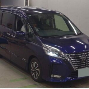 2021 Nissan Serena blue gasoline used car Japan export