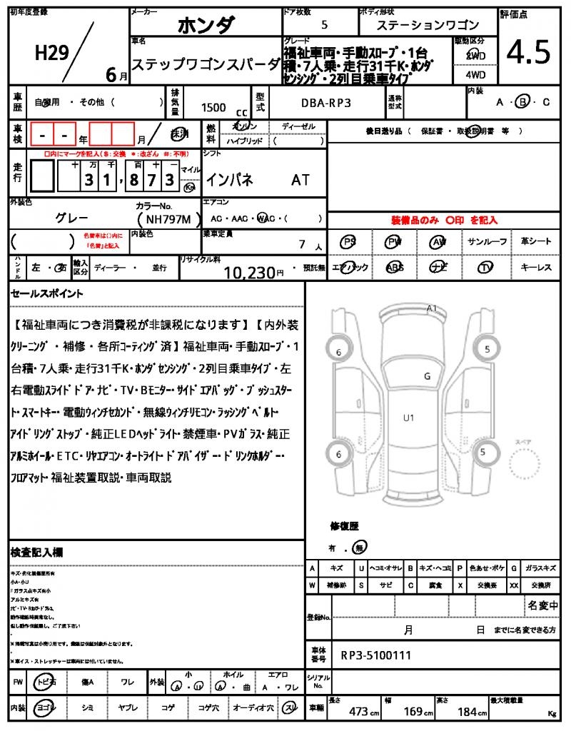 Ref:AUX-22994192 HONDA STEPWAGON SPADA 2017 21 Ref:AUX-22994192 HONDA STEPWAGON SPADA 2017 - Image 21