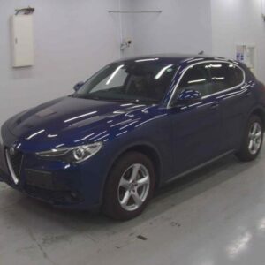 2019 Alfa Romeo Stelvio blue diesel used car Japan export