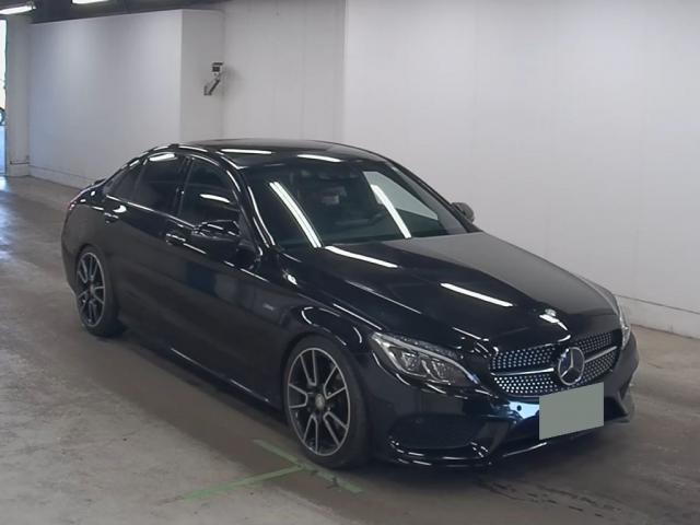 Ref:AUX-22995392 MERCEDES BENZ C-CLASS 2015 1 2015 Mercedes Benz C-Class black gasoline used car Japan export
