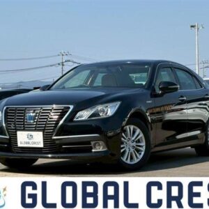 2015 Toyota Crown Hybrid black gasoline used car Japan export