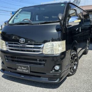 2012 Toyota Hiace Van black gasoline used car Japan export