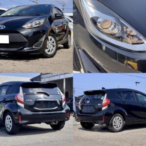 2017 Toyota Aqua black hybrid used car Japan export