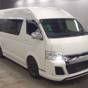 2014 Toyota Hiace Van white gasoline used car Japan export