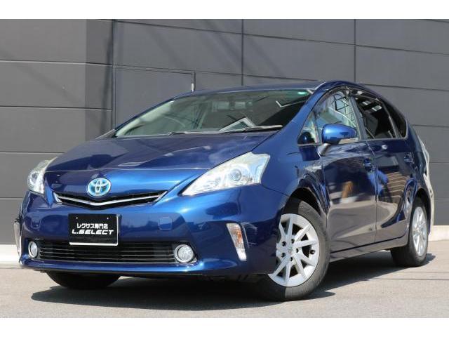 Ref:AUX-23019846 TOYOTA PRIUS ALPHA 2011 1 2011 Toyota Prius Alpha blue hybrid used car Japan export
