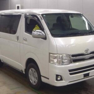 2013 Toyota Hiace Van pearl diesel used car Japan export