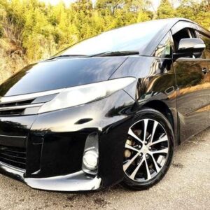 2012 Toyota Estima black gasoline used car Japan export