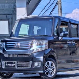 2013 Honda N-Box black gasoline used car Japan export