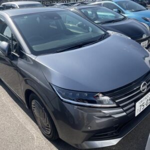 2024 Nissan Note gray hybrid used car Japan export