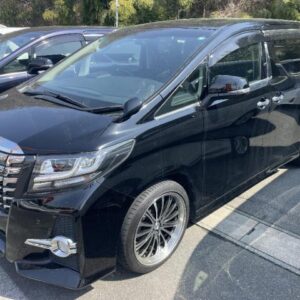 2015 Toyota Alphard black gasoline used car Japan export
