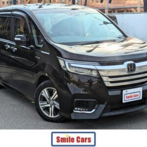 2018 Honda Stepwagon Spada black hybrid used car Japan export
