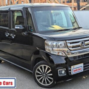 2015 Honda N-Box Custom black gasoline used car Japan export
