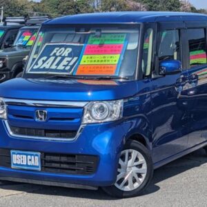 2019 Honda N-Box Custom blue gasoline used car Japan export