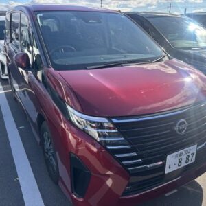 2024 Nissan Serena wine hybrid used car Japan export