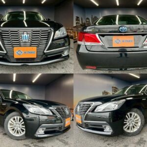 2013 Toyota Crown Hybrid black gasoline used car Japan export