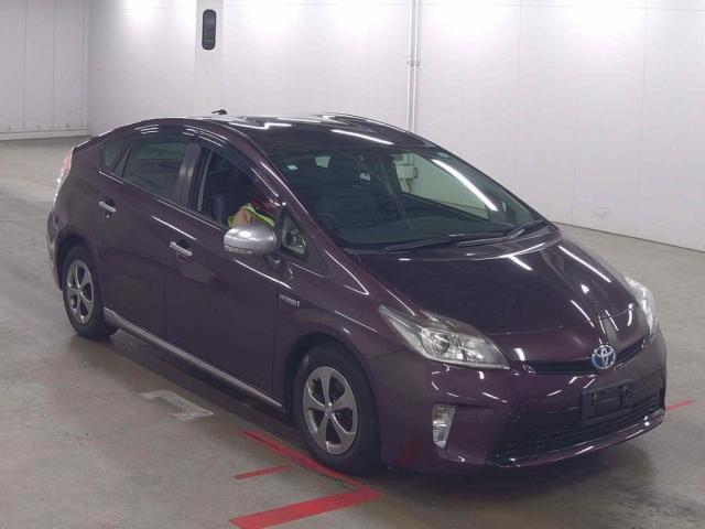 Ref:AUX-23068053 TOYOTA PRIUS 2013 1 2013 Toyota Prius wine gasoline used car Japan export