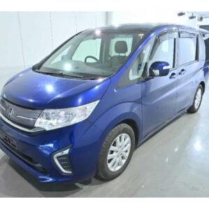 2017 Honda Stepwagon blue gasoline used car Japan export