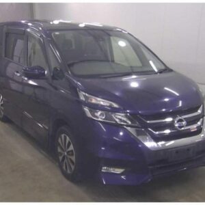2019 Nissan Serena blue gasoline used car Japan export