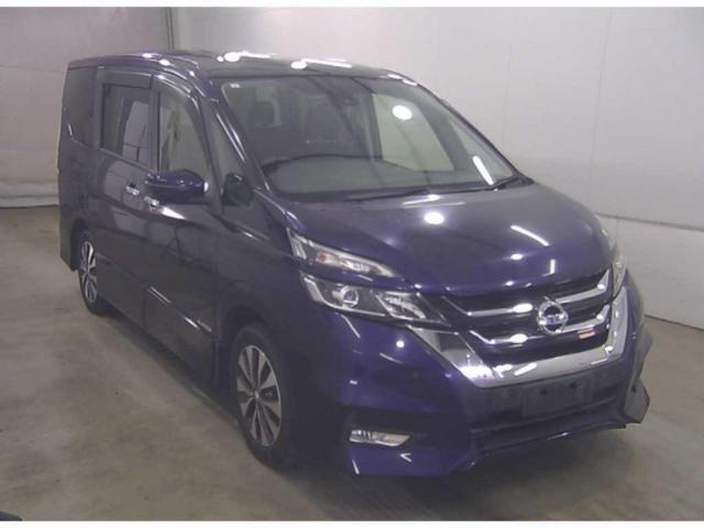 Ref:AUX-23073620 NISSAN SERENA 2019 1 2019 Nissan Serena blue gasoline used car Japan export