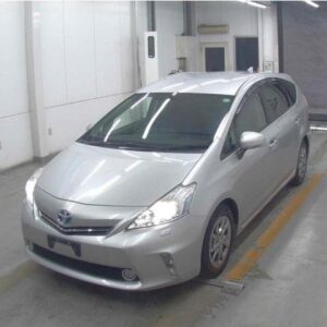 2013 Toyota Prius Alpha silver gasoline used car Japan export