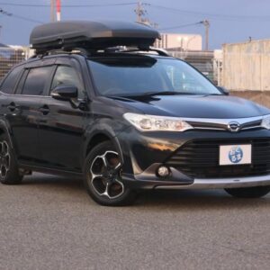 2015 Toyota Corolla Fielder black gasoline used car Japan export