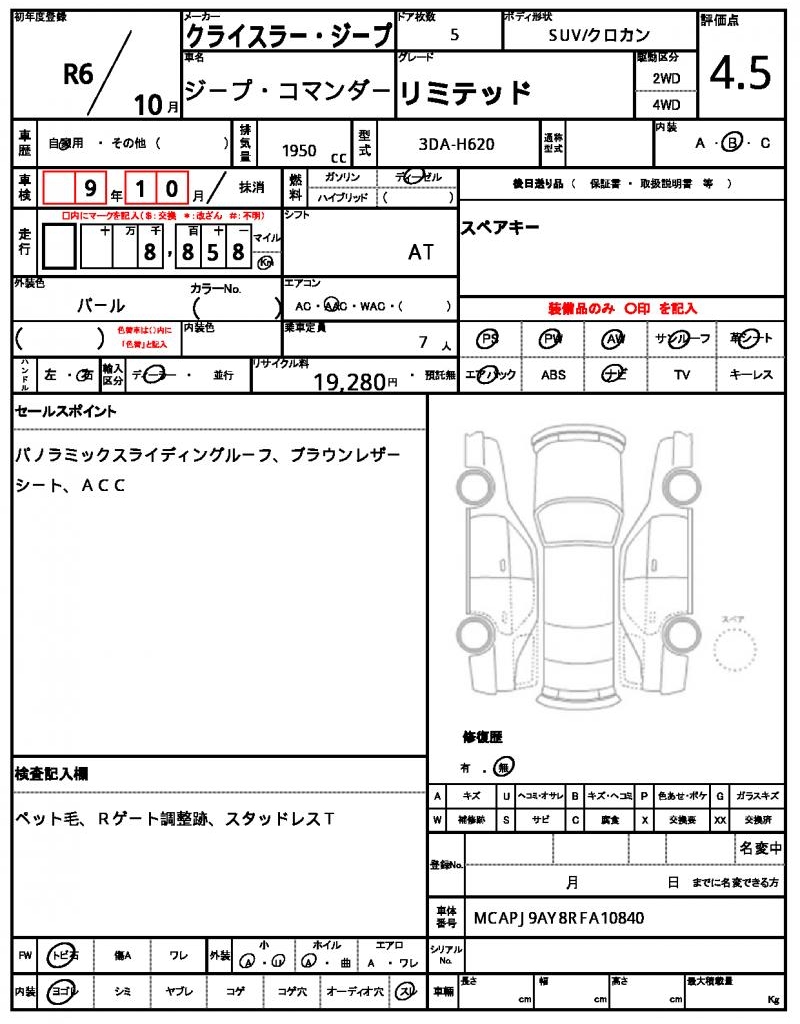 Ref:AUX-23087834 CHRYSLER JEEP JEEP COMMANDER 2024 6 Ref:AUX-23087834 CHRYSLER JEEP JEEP COMMANDER 2024 - Image 6