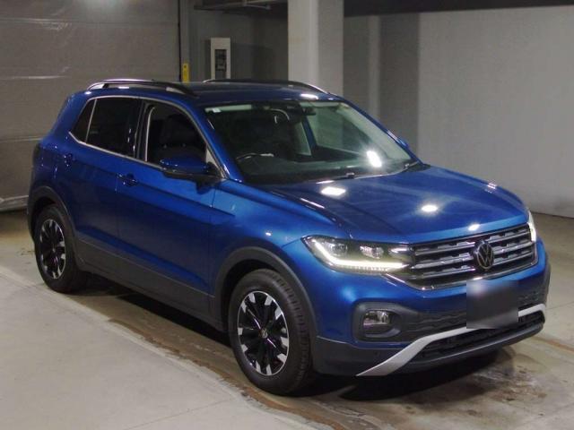 Ref:AUX-23094777 VOLKSWAGEN T-CROSS 2021 1 2021 Volkswagen T-Cross blue gasoline used car Japan export
