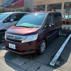 2010 Honda Stepwagon wine gasoline used car Japan export