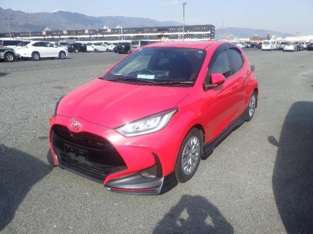Ref:AUX-23116817 TOYOTA YARIS 2021 1 2021 Toyota Yaris red gasoline used car Japan export