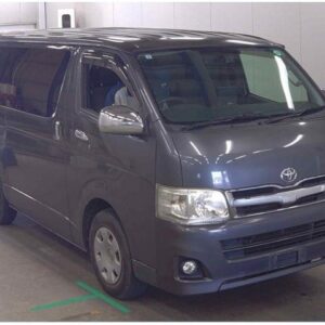 2012 Toyota Hiace Van gray diesel used car Japan export