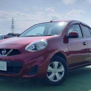2013 Nissan March red gasoline used car Japan export
