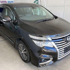 2019 Nissan Elgrand black gasoline used car Japan export