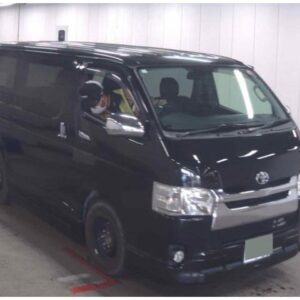 2015 Toyota Hiace Van black diesel used car Japan export