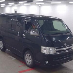 2013 Toyota Hiace Van black diesel used car Japan export