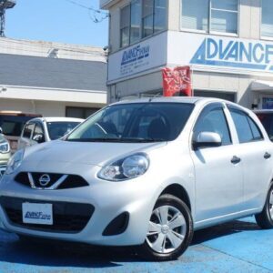 2018 Nissan March silver gasoline used car Japan export