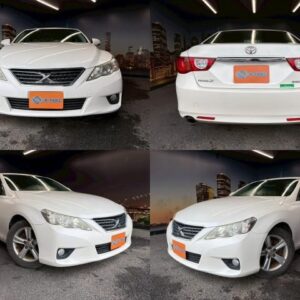 2009 Toyota Mark X white gasoline used car Japan export