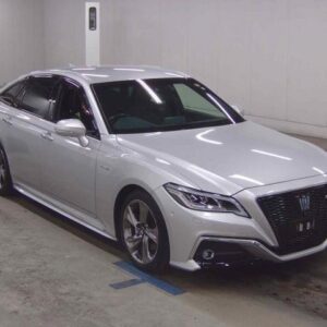 2019 Toyota Crown Hybrid silver gasoline used car Japan export