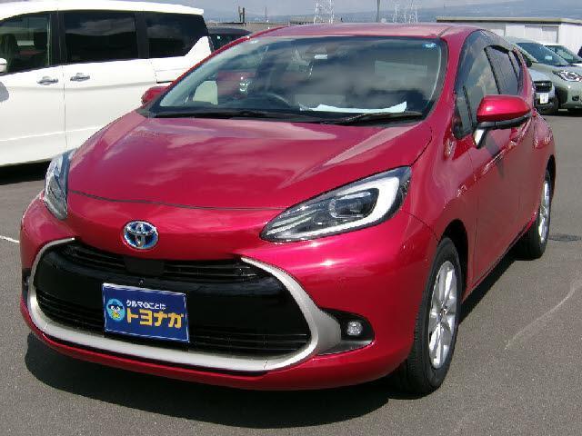 Ref:AUX-23170012 TOYOTA AQUA 2022 1 2022 Toyota Aqua red gasoline used car Japan export