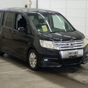 2011 Honda Stepwagon Spada black gasoline used car Japan export